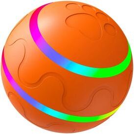 Inspired Deals Smart Interactive Dog Ball Toy Rechargeable Automatic Pet Ball With LED Motion Activation orange