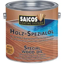 Saicos, Holzschutz + Holzpflege, Holz-Spezialöl für Terrassen (Bangkirai, Transparent, 2.50 l)