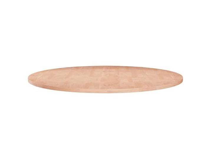 POUFGDR Runde Tischplatte aus massiver Eiche, 80 cm Unbehandelt, lackierbar, für Couchtisch, Bar, Konsole, Restaurant, Café