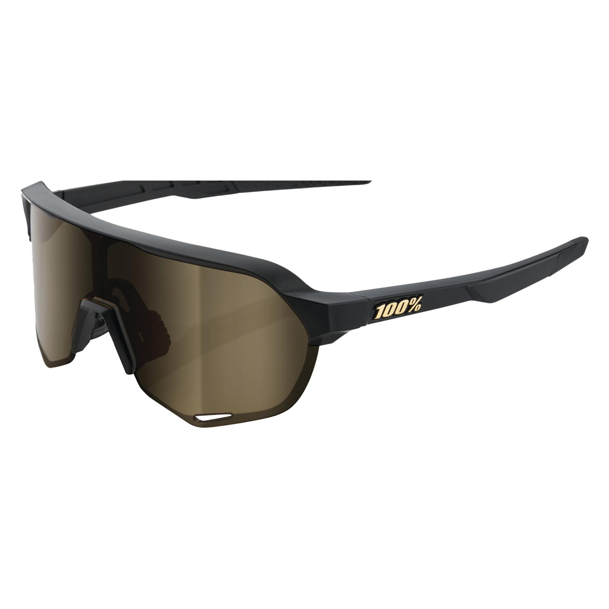 100% S2 Matte Black Soft Gold Mirror Lens (Black, Matte Black, Gold) (60006-00003)