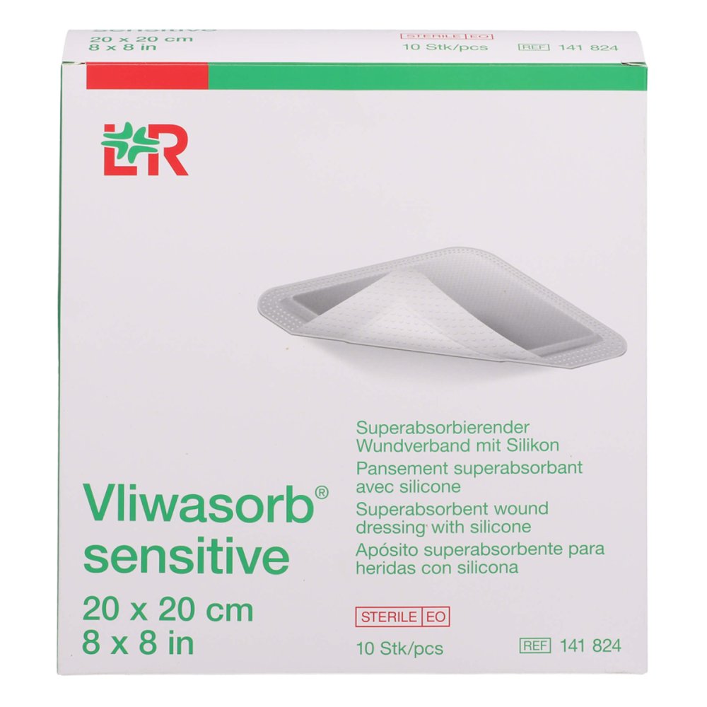 1001 Artikel Medical GmbH Vliwasorb Sensitive 20x20 Cm Superabsorb.wundverb. 17902020