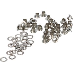 Böttcher-AG Ösen mit Scheiben, Ø 4 mm, Länge 5 mm, silber, 100 Stück