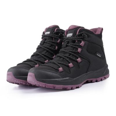 Wanderschuh ICEPEAK "ANSIO MS", Damen, Gr. 42, schwarz, Synthetik, Schuhe Wanderschuh, wasserdicht