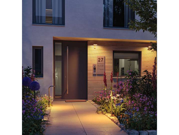 Bornes lumineuses LED Zenera, anthracite, 2 200 K, IP44 - Paulmann - Moderne - Métal - Angulaire