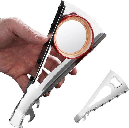 Dekselopener Potten - Draaidopverwijderaar Keukenhulpje - Zilver - Breedte: 82 cm