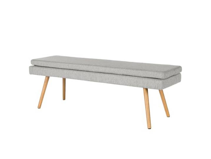 home24 Sitzbank Grau 41 x 140 x 48 cm