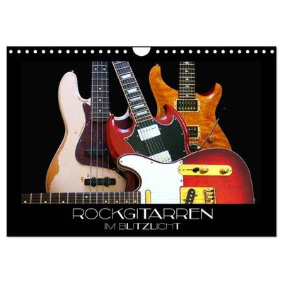 Rockgitarren im Blitzlicht (Wandkalender 2027 DIN A4 quer), CALVENDO Monatskalender