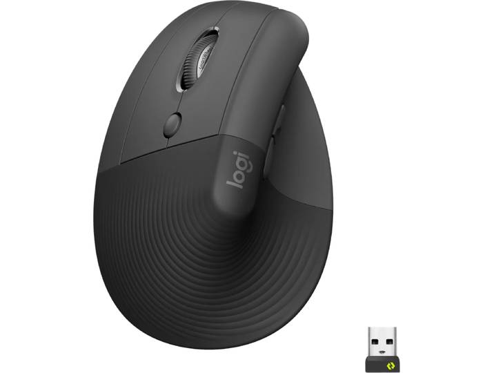Logitech Lift Verticale Ergonomische Muis Linkshandig Zwart