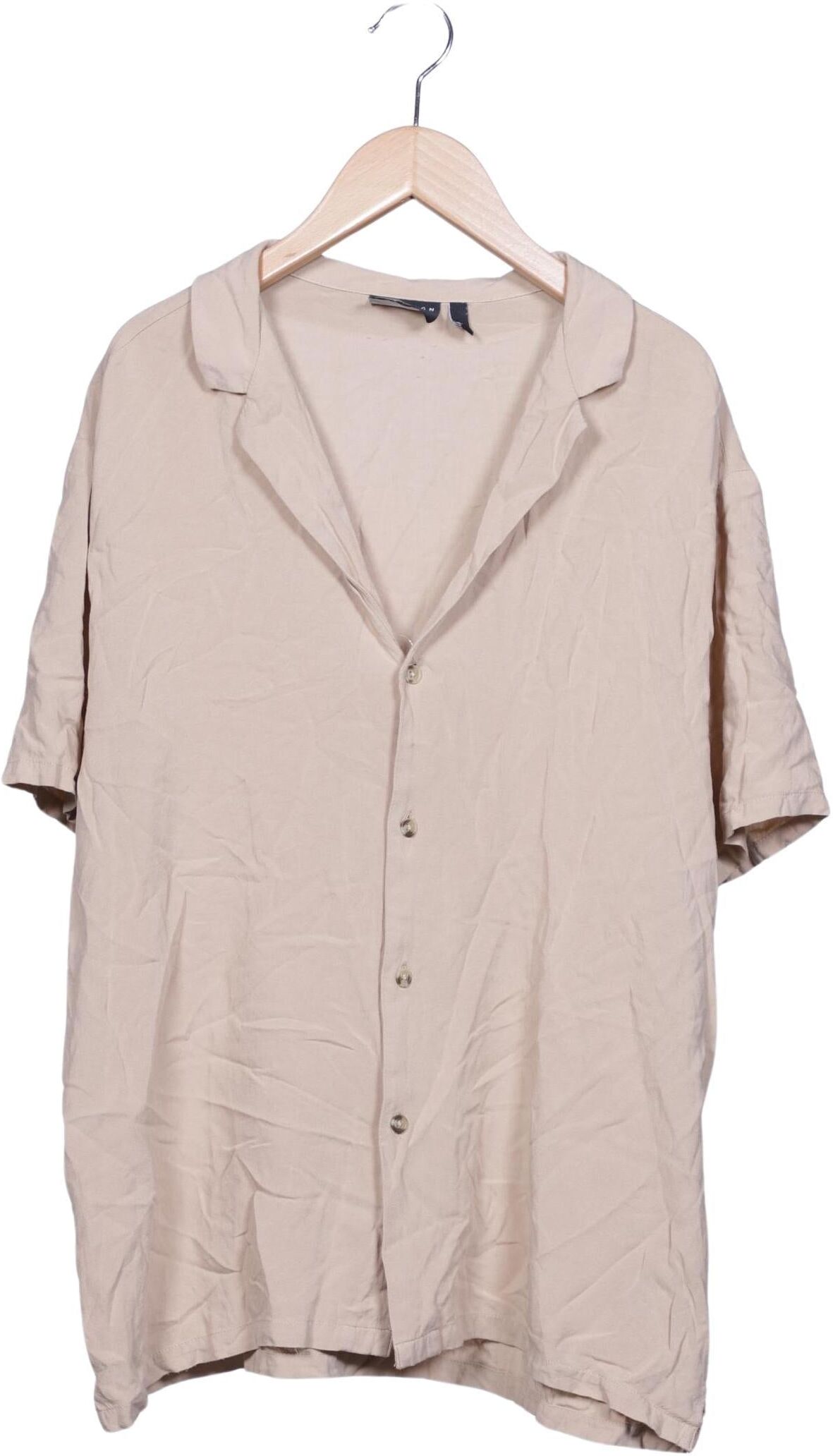 asos Herren Hemd, Beige, Gr. M, Viskose - Second Hand