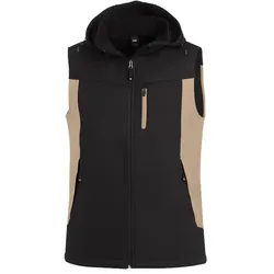 Softshellweste "JUSTUS" - 3XL - beige/schwarz