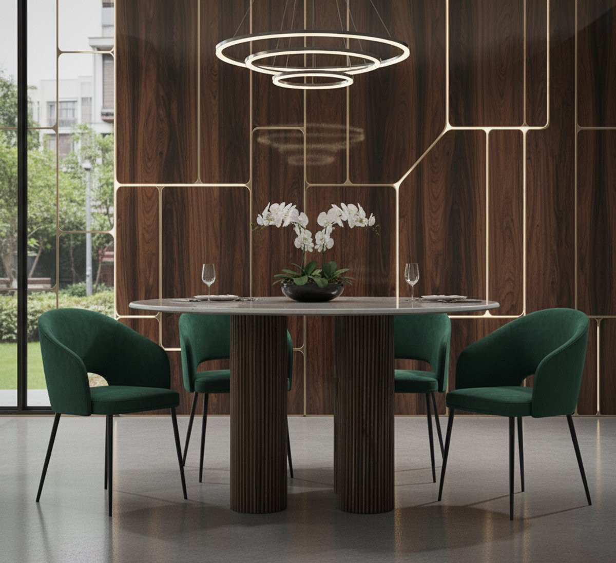 Novihome Ronde Eettafel van Mangohout - Bruin - Diameter: 130 cm
