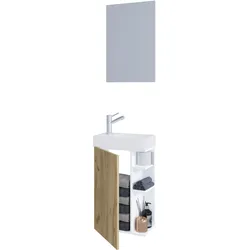 Badezimmer Lumia 3-tlg. Weiß/Honigeiche