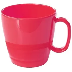 10x WACA Tasse aus Kunststoff, Inhalt :230 ml, Farbe: cherry-rot, Material: Melamin / PBT