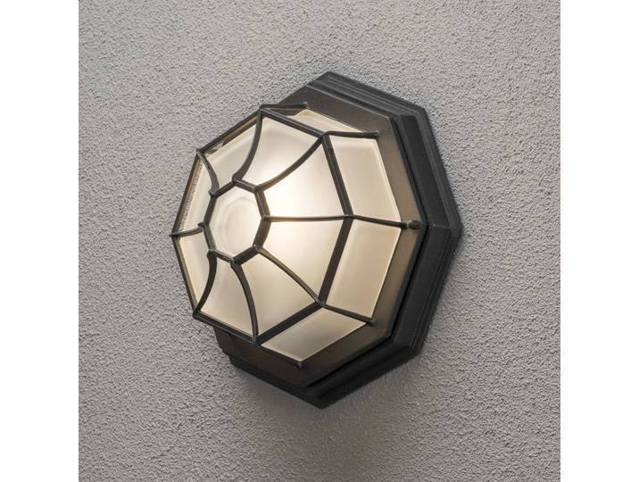 Wandlamp buiten WALL/ROOF, zwart, Aluminium, Landelijk, Wandlamp buiten