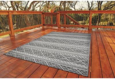 Dream Decor Rugs Fresque Garden Hedge Gray Indoor/Outdoor Area Rug