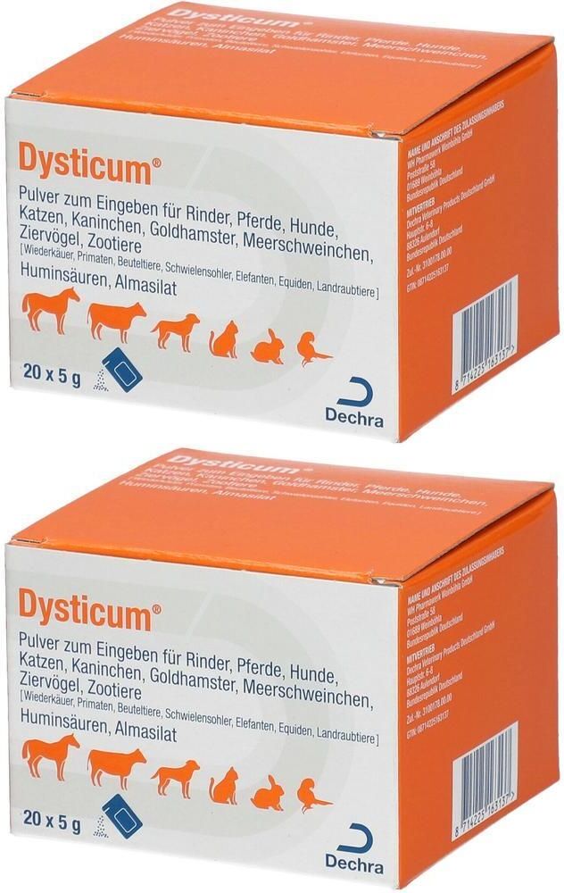 Dysticum Pulver zum Eingeben Beutel vet. 2x 2x20x5 g