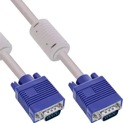 InLine® S-VGA Kabel, 15pol HD Stecker / Stecker, grau, 1m