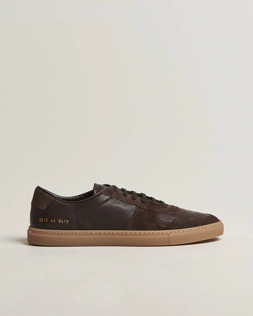 Common Projects Bball Duo Leather Sneaker Dark Brown