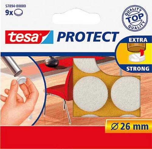 TESA Filzgleiter Weiß (Ø) 26mm 9St.