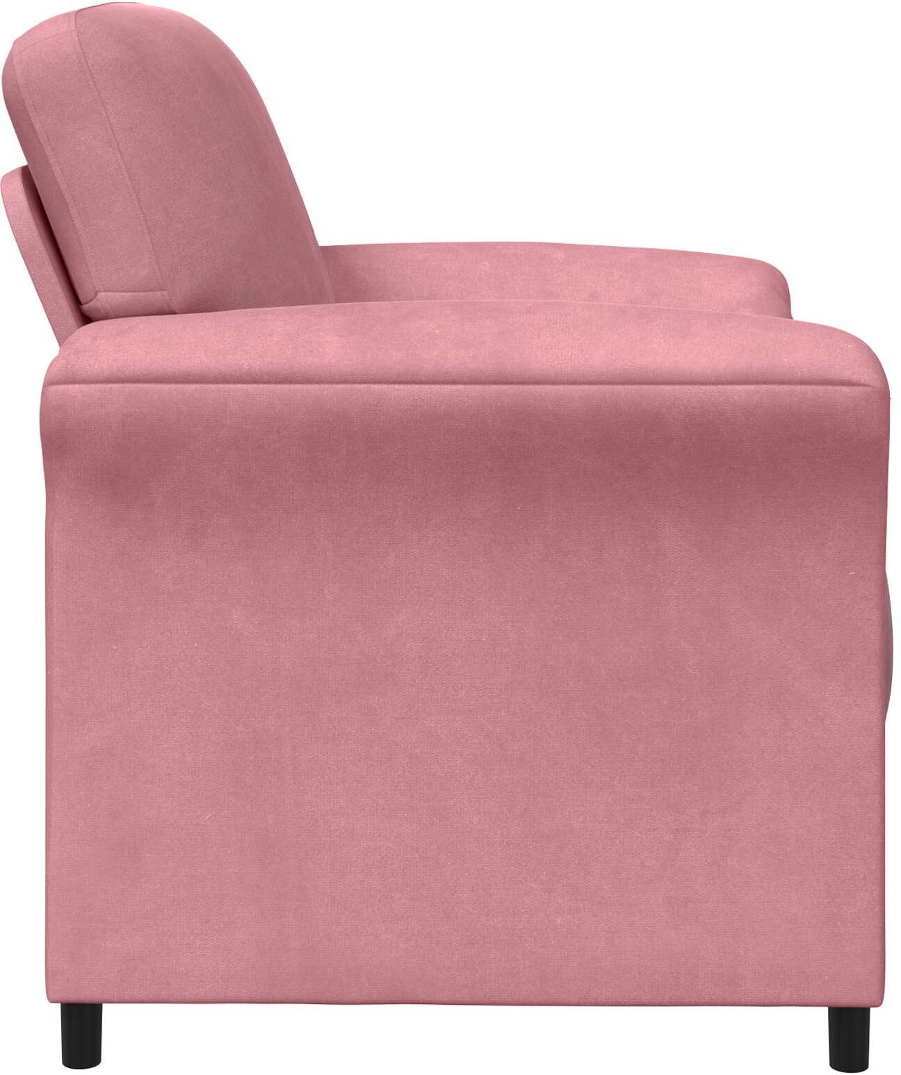 vidaXL Canapé 1 place Rose Velours