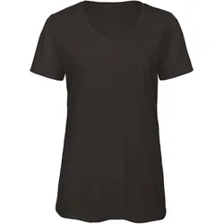 B&C Damen TriBlend V-neck TEE T-Shirt TW058 black M