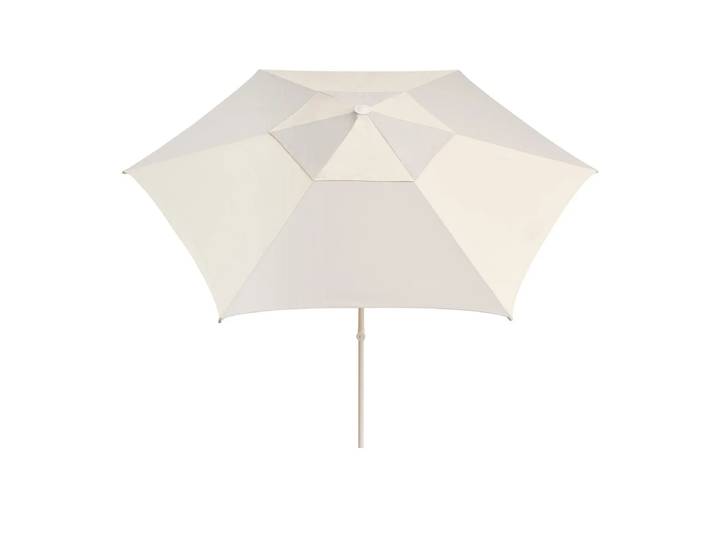 HAY - Terrazza Sonnenschirm, sechseckig, Ø 300 cm, off-white / grau