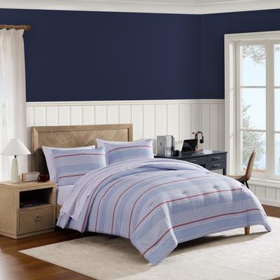 Tommy Hilfiger Lido Stripe Reversible Blue Comforter Bonus Set