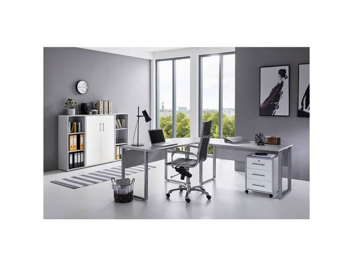 Büro Office Edition Grau/Weiß