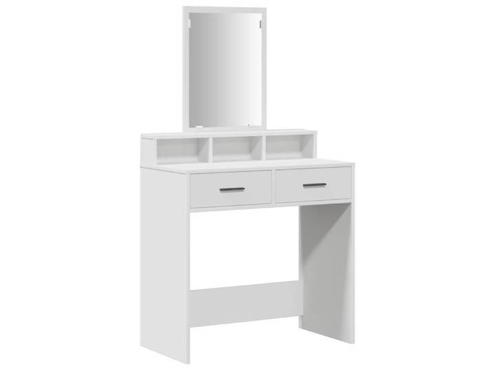 275483& Coiffeuse avec tiroirs Blanc 79x41x140 cm