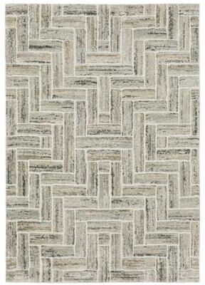 Vista Home Celeste Herringbone Ivory/ Beige Power Loom Rug.
