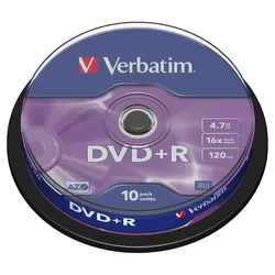 Verbatim DVD+R 4,7GB 16x 10er Spindel