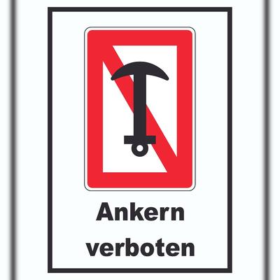 HB-Druck Ankern verboten Schild A4 (210x297mm)