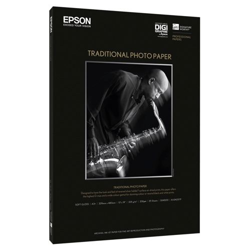 Epson Traditional Photo Paper seidenmatt, A 3+ 25 Blatt, 330 g