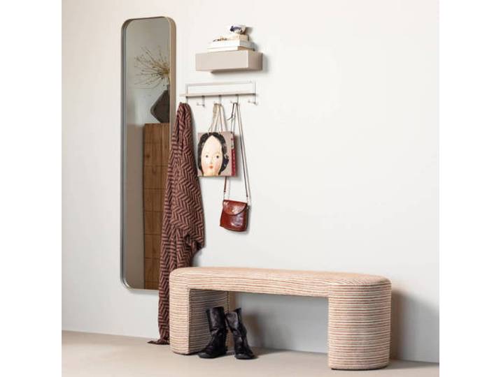 WOOOD houten wand spiegel Doutzen (170x40x5 cm) - zand