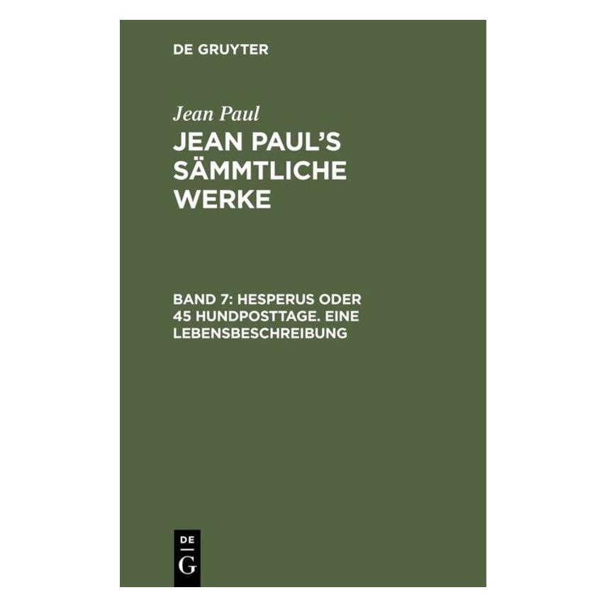 De Gruyter Paul:Jean Paul: Jean Pauls Sämmtliche (Deutsch, Hardcover, Jean Paul) (67774612)