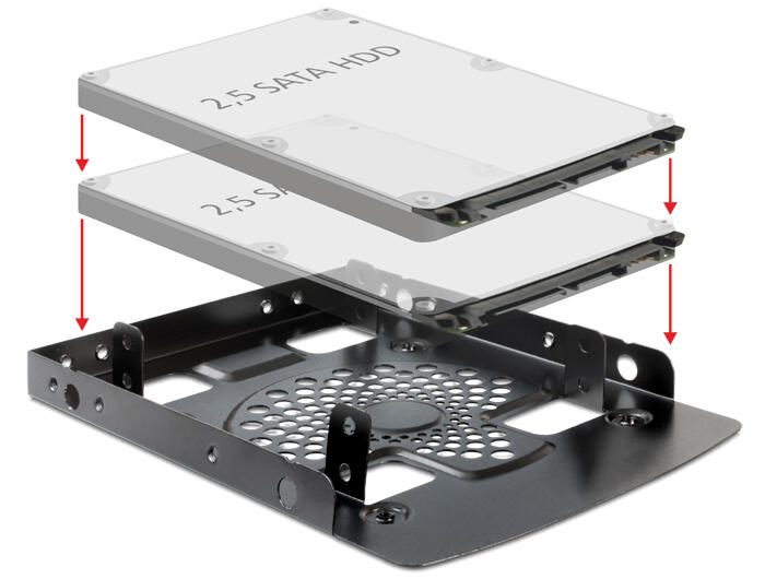 DeLOCK Laufwerksschachtadapter - 3,5" auf 2,5" HDD 18198