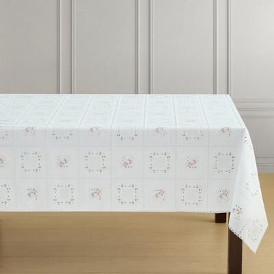 Threadmade Floral Lace-Inspired 3-Yard Cut-to-fit Vinyl Tablecloth/Table Protector - 54x108