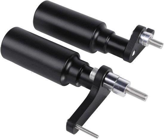 Motorrad Fallschutz - Rahmen Slider Set - Motor Protect - Für Gabelrad - Satz von 2 - Schwarz