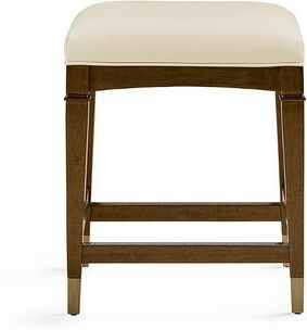 "Manhattan Backless Bar & Counter Stool - Counter Height (24"" Seat), Heritage Brown, Heritage Brown/Marbled Bone/Counter Height - Grandin Road"