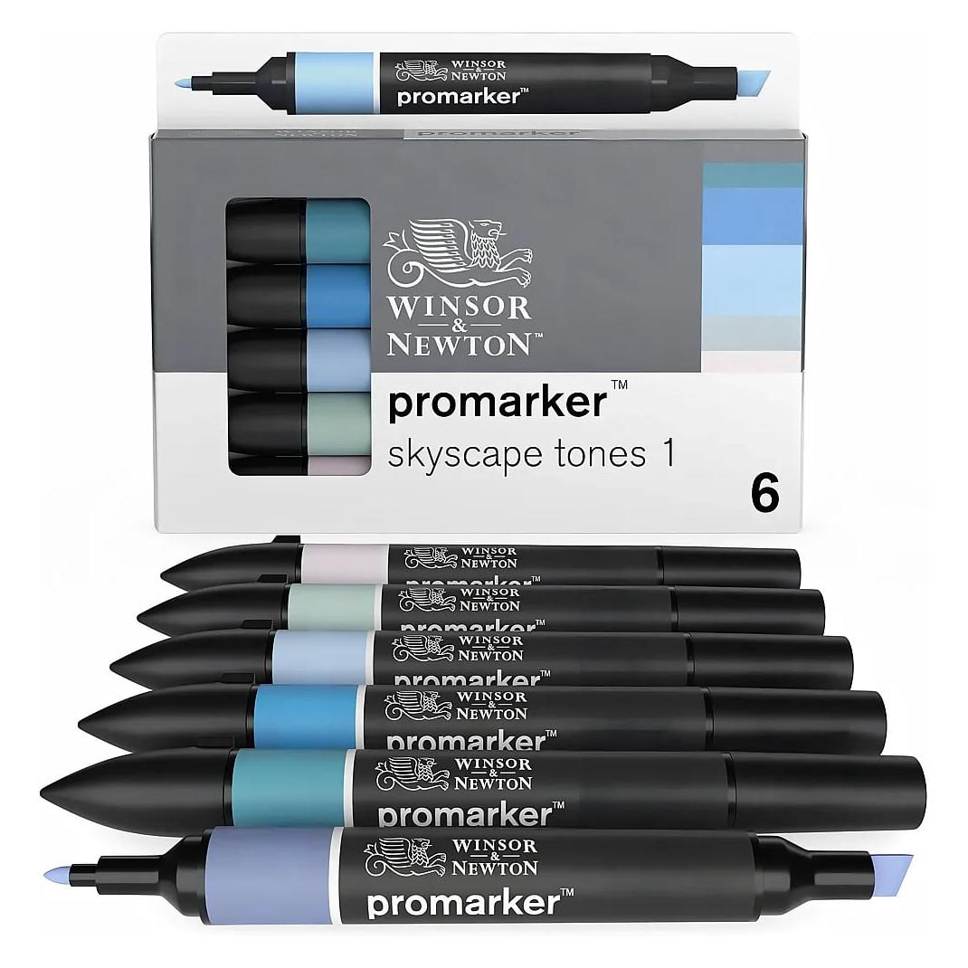 Winsor & Newton Promarker set 6pcs Skycape1 (6x) (0290118)
