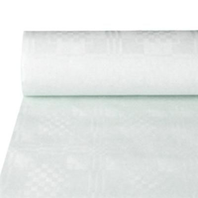 DeinPack 4 x Tischdeckenrolle 1m x 50m weiß Damast Tischtuch Rolle Einweg Tischdecke 50 Meter lang 1 Meter breit