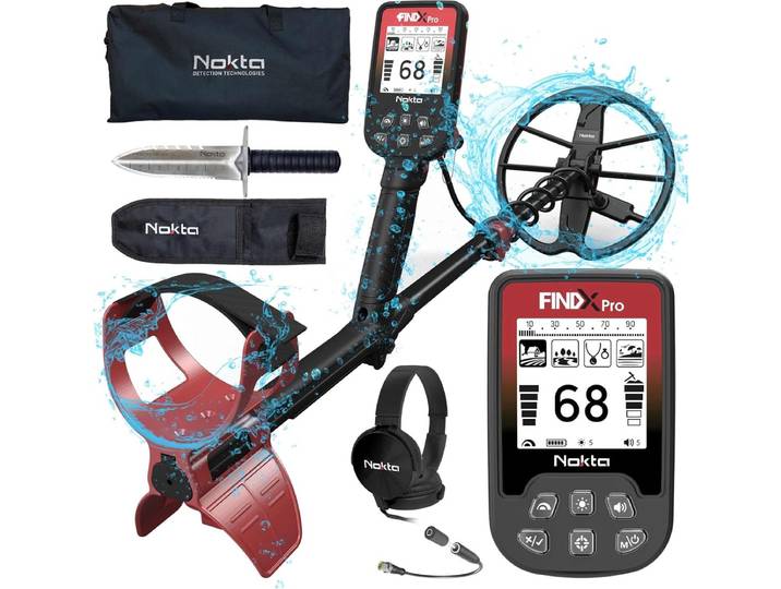 Nokta Findx Pro \, Professionele metaaldetector\, Complete set met tas\, schep en koptelefoon
