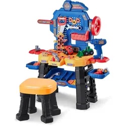 VEVOR Kinder-Werkbank, 181-teilig, Werkzeugbank mit realistischen Werkzeugen und elektrischer Bohrmaschine, Bauwerkzeuge für Kinder, Kleinkind-Werkbank-Lernspielzeug für Kinder ab 3 Jahren