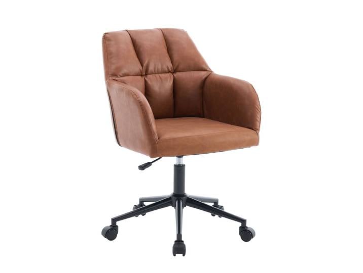 Bürostuhl Leder PORTO braun