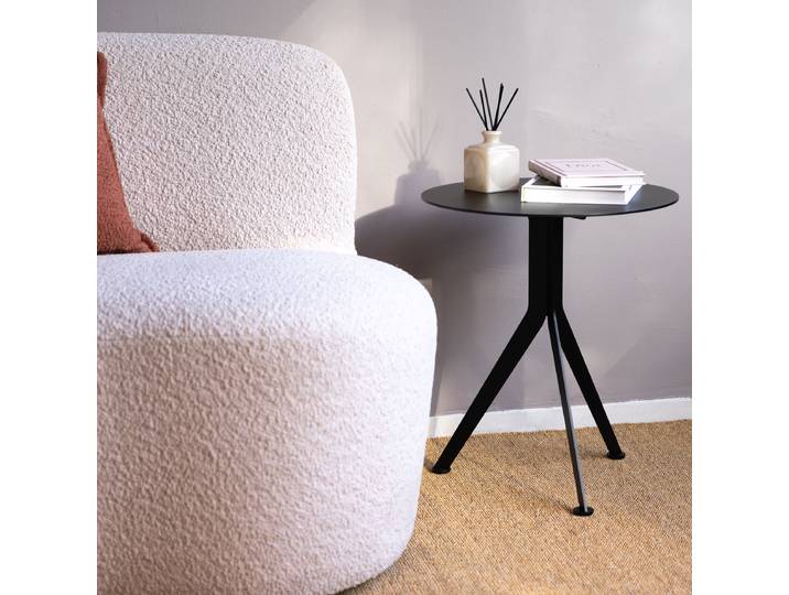 Table d'appoint Dayley - hauteur 45 cm Ø 38cm Noir/Noir