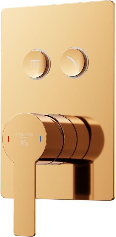 Steinberg Serie 390 Fertigmontageset, für Wanne-/Brauseeinhebelmischer, für 2 Verbraucher, pushtronic, 39022223RG