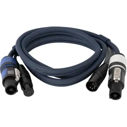 DAP FP18 Hybrid Cable - powerCON & 5-pin XLR - DMX / Power DMX & Strom - 150 cm