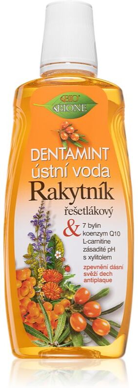 Bione Cosmetics Sea buckthorn bain de bouche anti-plaque dentaire pour des gencives saines 500 ml