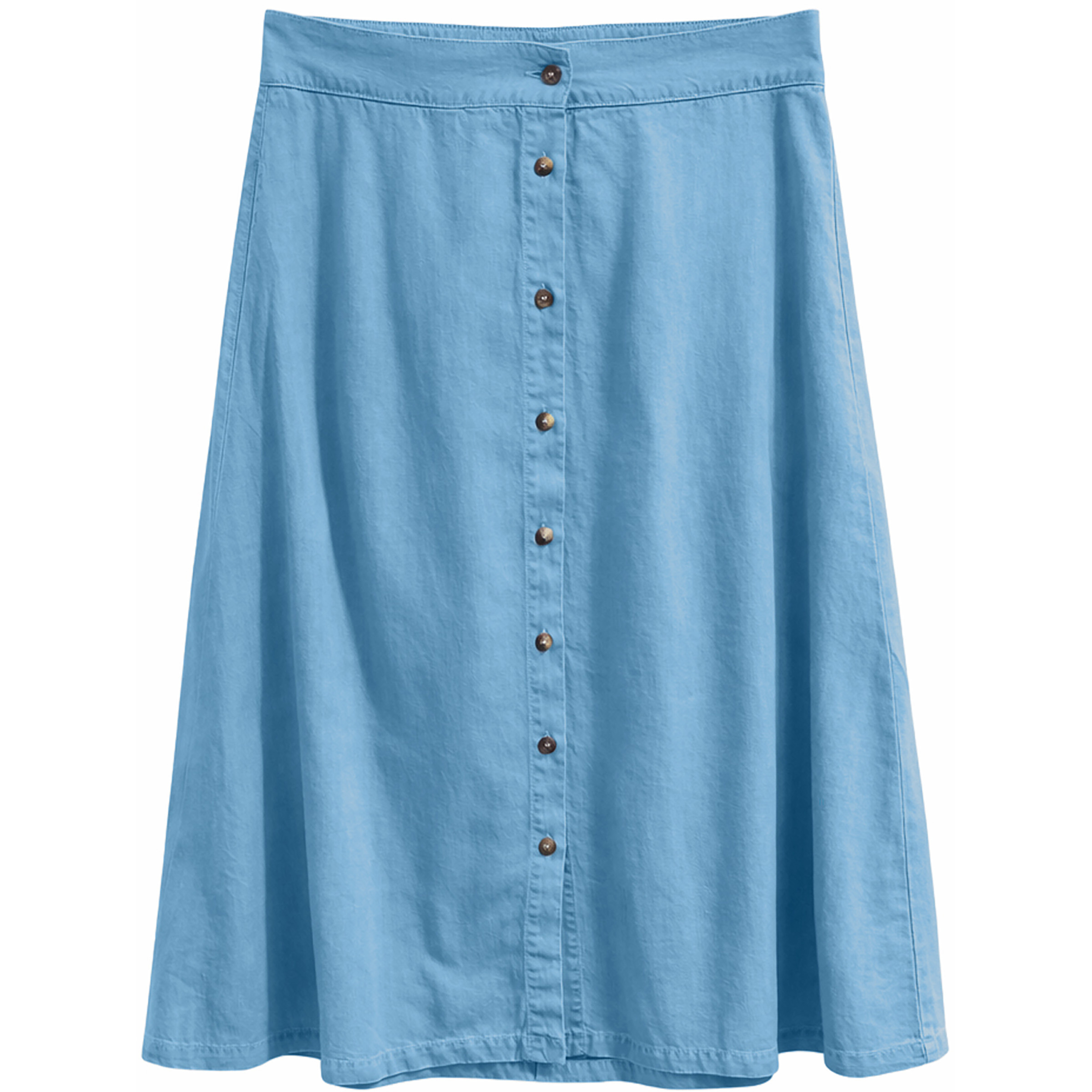 Mazine Tencel Midi Rock Damen Röcke blau Größe XS Lifestyle Hautfreundlich