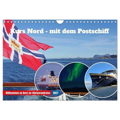 Kurs Nord - mit dem Postschiff (Wandkalender 2027 DIN A4 quer), CALVENDO Monatskalender